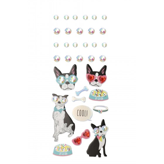 Lot de 33 stickers "Chien"