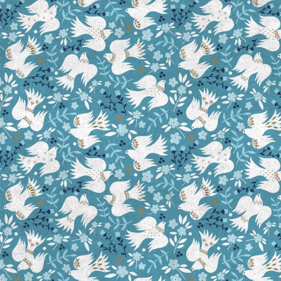 Tissu Dashwood coton/métal "Starlit Hollow Blue" - SHOL 1689