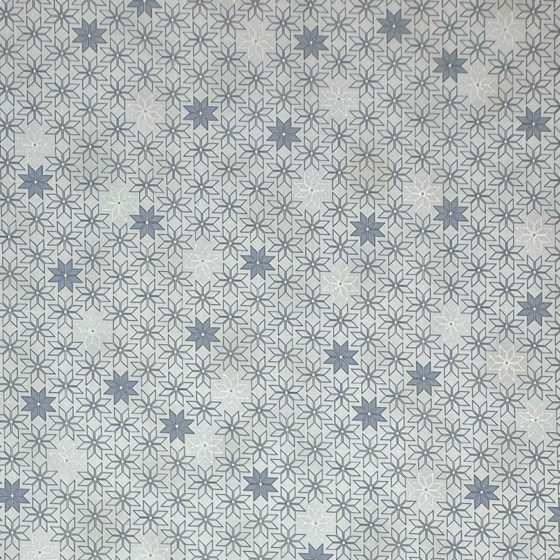 Coupon Stof Fabrics Blanc "Fleurs"