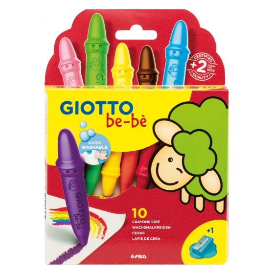 10 Crayons Cire GIOTTO Be-Bè