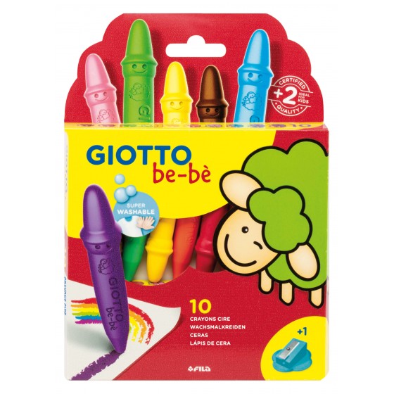 10 Crayons Cire GIOTTO Be-Bè