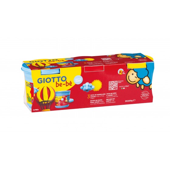 Pâte à jouer GIOTTO (bleu, rouge, jaune)