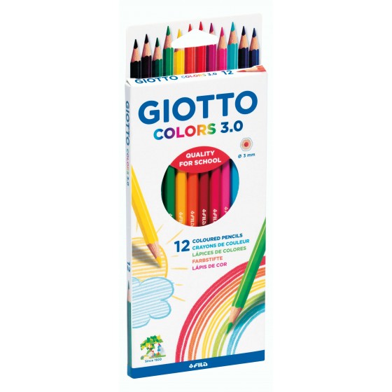 12 Crayons de couleur GIOTTO COLORS