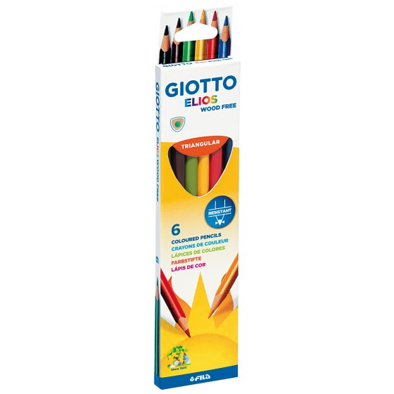 6 Crayons de couleur GIOTTO ELIOS