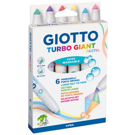 6 Feutres Giant Pastel GIOTTO