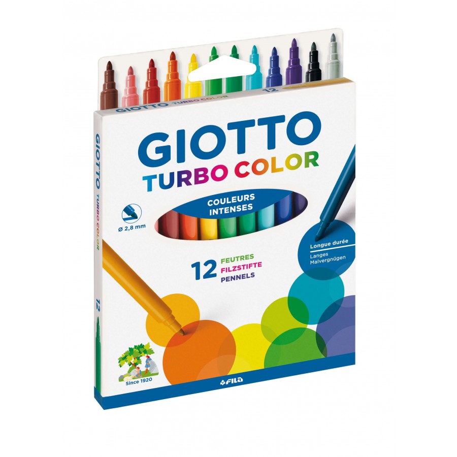 Giotto Crayons de couleurs Be-bè (+2 ans) Lot de 12