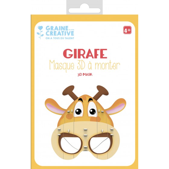 Kit masque 3D en carton mousse "Girafe"