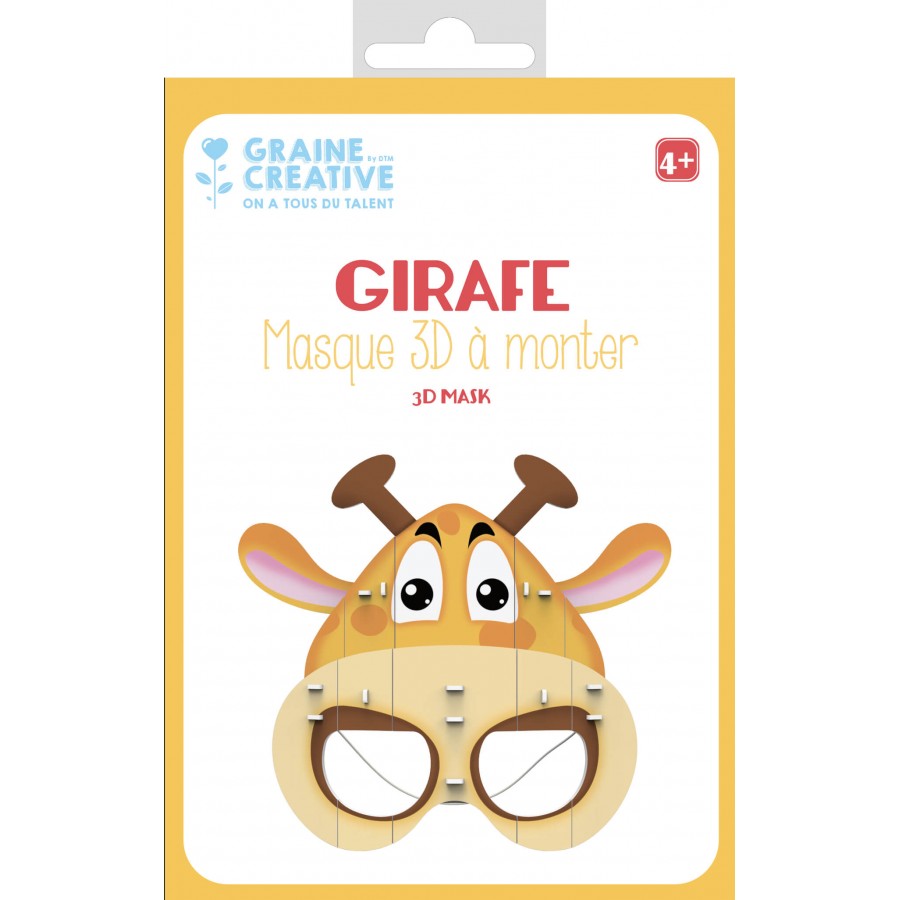 Kit masque 3D en carton mousse "Girafe"