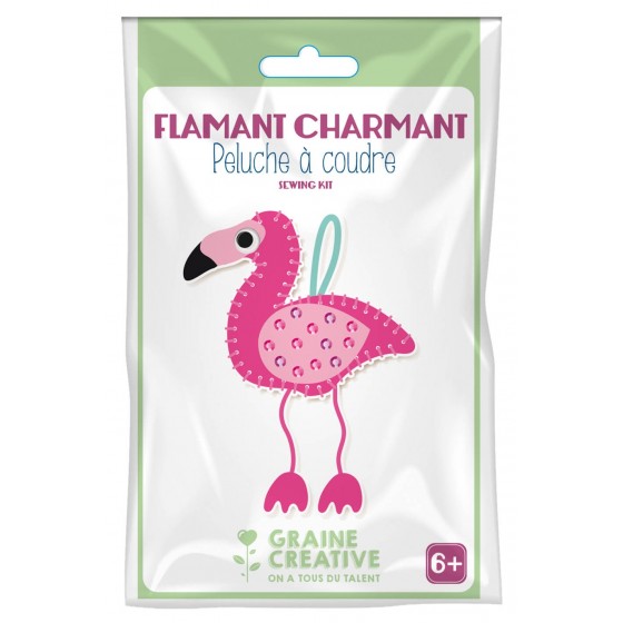 Kit peluche à coudre " flamant rose"