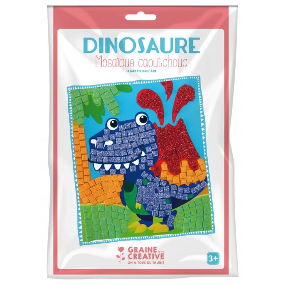 Kit mosaïque caoutchouc souple "Dinosaure"
