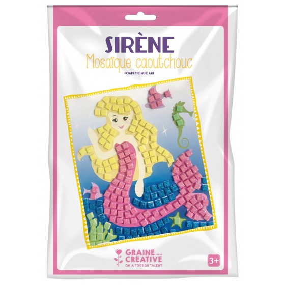 Kit mosaïque caoutchouc souple "Sirène"