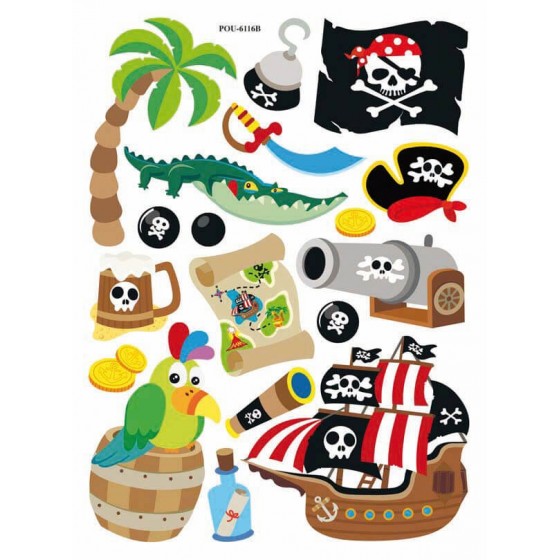 Stickers 3D gel "Pirates"